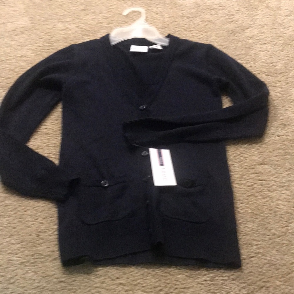 Izod size 7/8 Navy button up sweater